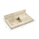 Ver imagem 7 de Conjunto para Banheiro com Espelho, Gabinete e Lavatório em Porcelanato com Cuba Embutida 80cm Branc