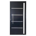 Ver imagem 1 de Porta Pivotante com Puxador, Friso e Vidro Alumínio Preto Linha 25:Direita/ 210 x 120