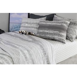 Jogo de Cama Queen 4 Peças 180 Fios Gabão Sonhare Prata Sultan - 2