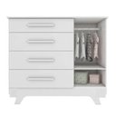 Ver imagem 7 de Quarto de Bebê Completo com Guarda Roupa Cômoda e Berço 100% MDF Kakau Retrô Espresso Móveis