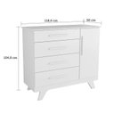 Ver imagem 5 de Quarto de Bebê Completo com Guarda Roupa Cômoda e Berço 100% MDF Kakau Retrô Espresso Móveis