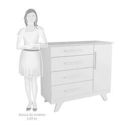 Quarto de Bebê Completo com Guarda Roupa Cômoda e Berço 100% MDF Kakau Retrô Espresso Móveis - 13