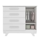 Ver mais imagens de Quarto de Bebê Completo com Guarda Roupa Cômoda e Berço 100% MDF Kakau Retrô Espresso Móveis