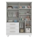 Ver imagem 6 de Quarto de Bebê Completo com Guarda Roupa Cômoda e Berço 100% MDF Kakau Retrô Espresso Móveis