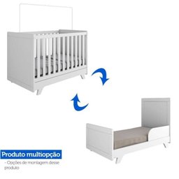 Quarto de Bebê Completo com Guarda Roupa Cômoda e Berço 100% MDF Kakau Retrô Espresso Móveis - 8