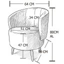 Ver imagem 4 de Poltrona Orgânica Suede Aisha Sala Escritório Pé Madeira Rosa