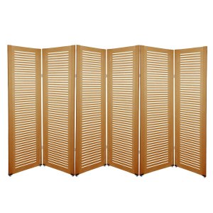 Biombo Ripado 6 Folhas c/ 12 Pezinhos