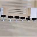 Ver imagem 2 de Biombo Ripado 6 Folhas c/ 12 Pezinhos