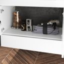 Ver mais imagens de Conjunto para Banheiro Espelho Gabinete Lavatório em Porcelanato com Cuba Esculpida 80cm 