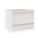 Ver imagem 3 de Conjunto para Banheiro Espelho Gabinete Lavatório em Porcelanato com Cuba Esculpida 80cm 