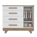 Ver imagem 4 de Quarto de Bebê com Cômoda 1 Porta e Berço Retrô