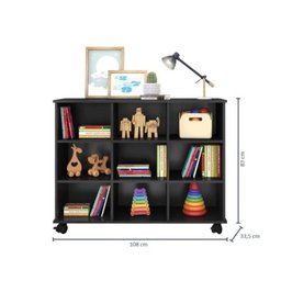 Conjunto Nicho Organizador 6 Gavetas Branco/Preto - 4 Conjunto Nicho Organizador 6 Gavetas Branco/Preto - 4