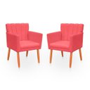 Ver imagem 1 de Kit com 2 Poltronas Cadeiras Elegante Confortável e Reforçada para Sala Carol Suede