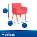 Ver imagem 7 de Kit com 2 Poltronas Cadeiras Elegante Confortável e Reforçada para Sala Carol Suede