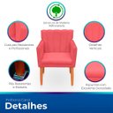 Ver imagem 3 de Kit com 2 Poltronas Cadeiras Elegante Confortável e Reforçada para Sala Carol Suede