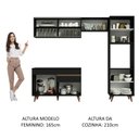 Ver imagem 6 de Armário de Cozinha Completa 250cm Preto Reims Madesa XA03