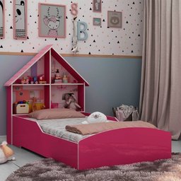 Quarto Infantil com Cama e Guarda Roupa Casinha  - 8
