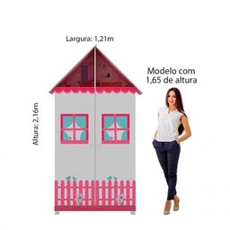 Quarto Infantil com Cama e Guarda Roupa Casinha  - 7