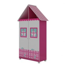 Quarto Infantil com Cama e Guarda Roupa Casinha  - 5