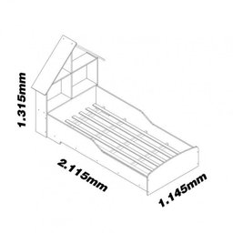 Quarto Infantil com Cama e Guarda Roupa Casinha  - 10