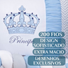 Enxoval Berço 11 Peças Menino Realeza Bordado com Mosquiteiro:azul - 3
