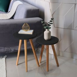 Kit 2 Mesinhas de Canto Decorativa Sala Quarto - 2