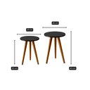 Ver imagem 7 de Kit 2 Mesinhas de Canto Decorativas Estilo em Dobro