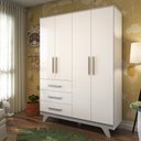 Ver imagem 1 de Guarda Roupa Infantil 4 Portas 3 Gavetas em MDF Kakau Retrô