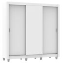 Ver imagem 2 de Guarda-Roupa Casal Madesa Lyon 3 Portas de Correr 2 Gavetas com Pés Branco Cor:Branco