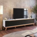 Ver imagem 1 de Rack Kappesberg 3 Portas Branco/preto Fosco 218cm