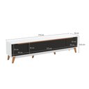 Ver imagem 3 de Rack Kappesberg 3 Portas Branco/preto Fosco 218cm