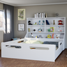 Cama Infantil Montessoriana Casal e Organizador Seguro e Moderno:branco - 1