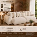 Ver imagem 7 de Sofá Retrátil 6 Lugares Bouclê Armani 2,90 Mts Marfim