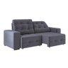 Sofá 4 Lugares Bonno com Assento Retrátil e Encosto Reclinável em Tecido Suede 230cm Linoforte - 1