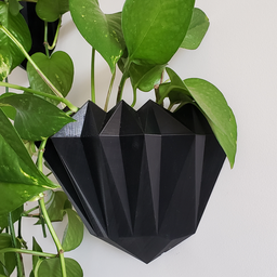 Vaso de planta para parede Diamante - Preto - 2
