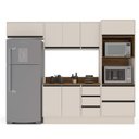 Ver imagem 3 de Armário de Cozinha Modulada Completa 4 Peças 270cm com Tampo 250047 Koya Politorno Móveis