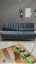Ver imagem 4 de Sofá Cama Viero Luna Grafite Veludo com Almofadas