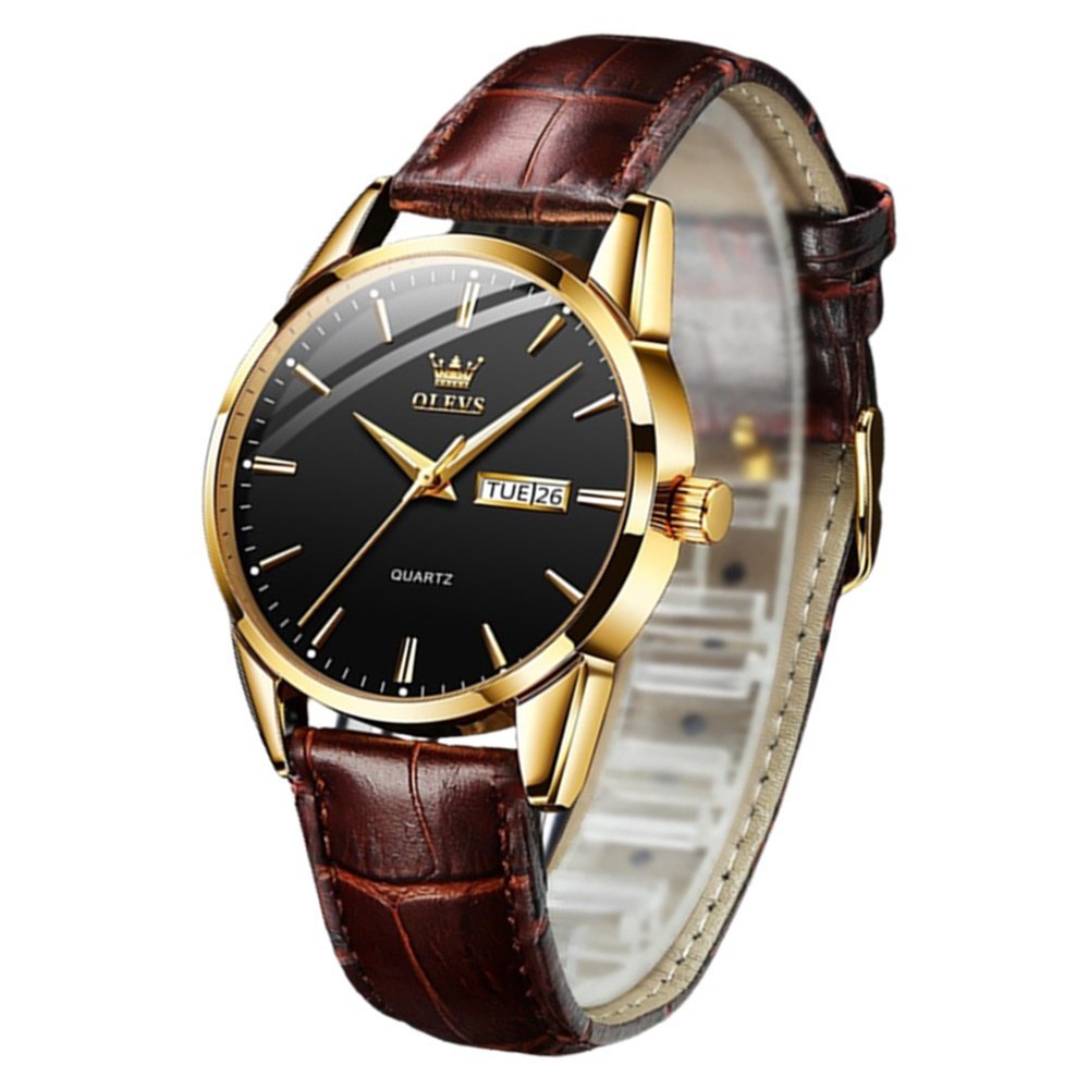 Relógio Olevs Classic Masculino Quartzo 6898 Dourado e Preto