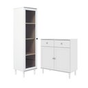 Ver imagem 1 de Cristaleira + Aparador Buffet Ditália E-963-r-629 Cor:branco