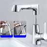 Torneira Gourmet Extensivel Banheiro Dois Jatos Articulada Ducha Monocomando Pia Mesa Bancada Agua Q - 6