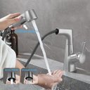 Ver imagem 4 de Torneira Gourmet Extensivel Banheiro Dois Jatos Articulada Ducha Monocomando Pia Mesa Bancada Agua Q