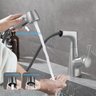 Torneira Gourmet Extensivel Banheiro Dois Jatos Articulada Ducha Monocomando Pia Mesa Bancada Agua Q - 4