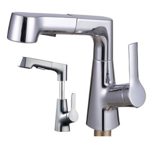Torneira Gourmet Extensivel Banheiro Dois Jatos Articulada Ducha Monocomando Pia Mesa Bancada Agua Q