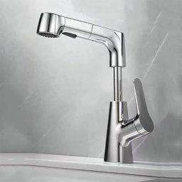Torneira Gourmet Extensivel Banheiro Dois Jatos Articulada Ducha Monocomando Pia Mesa Bancada Agua Q - 2