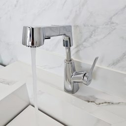 Torneira Gourmet Extensivel Banheiro Dois Jatos Articulada Ducha Monocomando Pia Mesa Bancada Agua Q - 7
