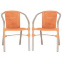 Ver imagem 1 de 02 Cadeiras Floripa Aluminio Pintura Fendi Corda Nautica Trama Original