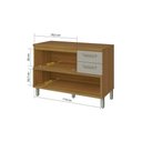 Ver imagem 4 de Gabinete P/pia Cozinha Balcão Princesa 1porta e 2gavetas C/ Tampo 120cm Freijo/off White - Nesher