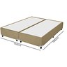 Cama Base Box Queen Size 158x198 Reforçada Direto da Fábrica 38cm Alt:Bege - 2