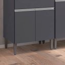 Ver imagem 7 de Cozinha Modulada 5 Peças com Tampo 241cm 10 Portas 4 Gavetas Natalie Cinza - ÉdeCasaMóveis                                                     