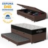 Cama Box Baú com Colchão de Espuma D45 Ortobom Airtech 150 + Auxiliar Unique Solteiro 88cm - 2